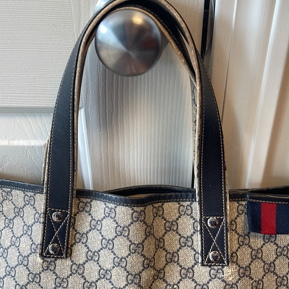 Gucci Tote Bag Navy MG - Picture 4 of 16